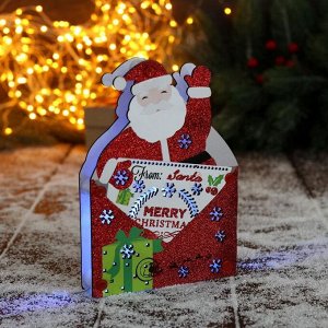 Ёлочная игрушка «Дед Мороз с письмом» 12x17 см
