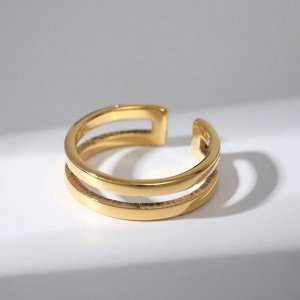 Кольцо "Грация" , цвет золото, безразмерное