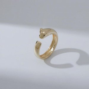 Кольцо "Пантера" голова, цвет золото, безразмерное