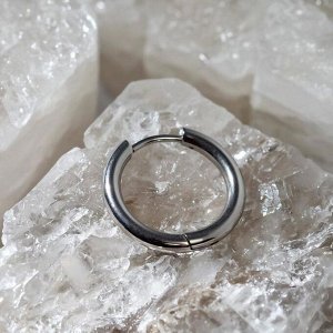 Пирсинг в ухо "Кольцо" классик,d=13мм, цвет серебро