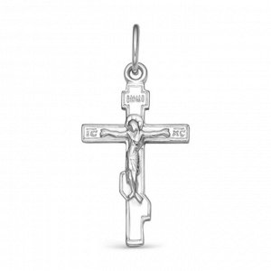 Подвеска посеребрение "Православный крест" 51-01164, цвет серебро