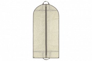 Чехол - сумка для одежды подвесной 60*127 см "Бежевые сердца" на молнии