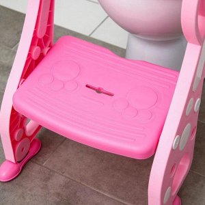 Детское сиденье на унитаз «Лошадка», цвет розовый