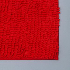 Коврик Доляна «Букли длинные», 40x60 см, цвет красный