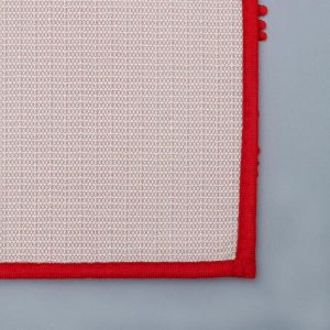 Коврик для дома Доляна «Букли длинные», 40x60 см, цвет красный