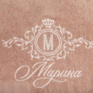 Полотенце именное махровое &quot;Этель&quot; Марина 50х90см, 100% хлопок, 420гр/м2