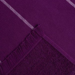 Полотенце махровое двухстороннее Этель &quot;Уют&quot; 90*170 см, цв.фиолетовый,100% хл, 240 гр/м2