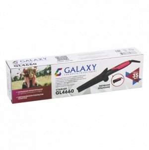 Стайлер Galaxy GL 4660 Стайлер, мощность 35 Вт, нагревательный элемент с защитой от перегрева, максимальная температура 200 °С, керамическое покрытие рабочих поверхностей, компактный складной дизайн, 