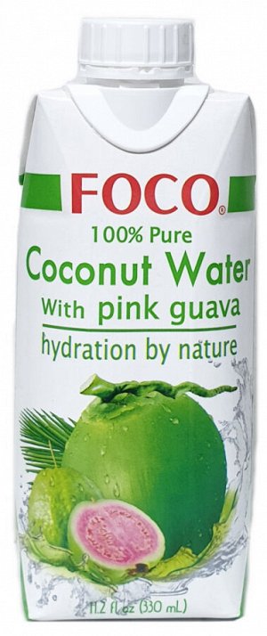 Вода кокосовая с розовой гуавой 330 мл Foco