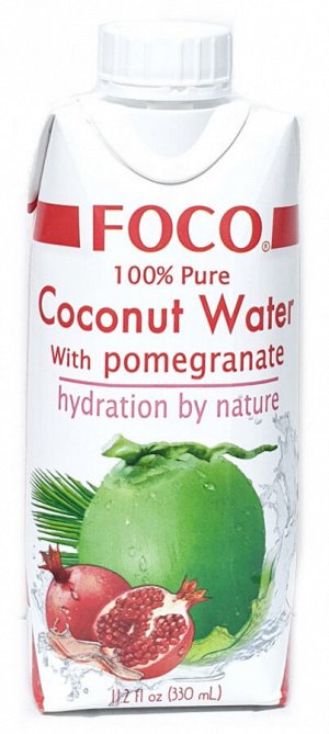 Вода кокосовая с соком граната 330 мл Foco