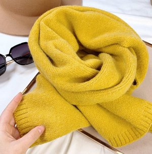 Женский однотоннный шарф, цвет желтый