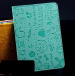 Обложка для паспорта с принтом, цвет бирюзовый