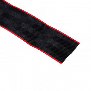 Нейлоновая лента, ремень 4.8 см x 5 м, черный с красным кантом