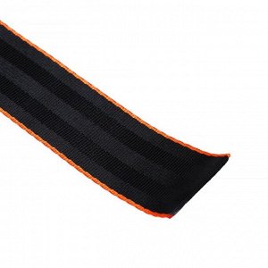Нейлоновая лента, ремень 4.8 см x 3 м, черный с оранжевым кантом