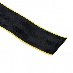 Нейлоновая лента, ремень 4.8 см x 5 м, черный с желтым кантом