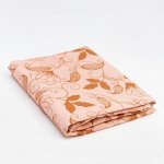 Полотенце вафельное банное Экономь и Я &quot;Цветы&quot; 80х150 см, цв.розовый, 150 гр/м2, 100% хл