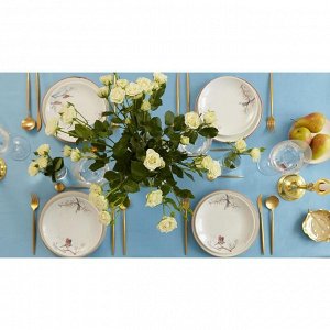Скатерть «Этель» Elegance, 150x220 +/-3 см, серо-синяя, пл. 192 г/м², хл с ВГМО