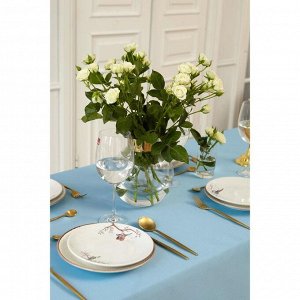 Скатерть «Этель» Elegance, 150x220 +/-3 см, серо-синяя, пл. 192 г/м², хл с ВГМО