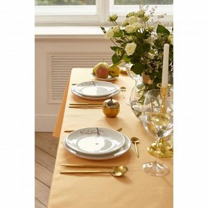 Скатерть «Этель» Cozy, 150x180 +/-3 см, бежевая, пл. 192 г/м², хлопок с ВГМО
