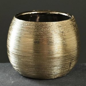 Кашпо керамическое "Золотой шар" 13*13*10,5см