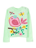Футболки с длинным рукавом для девочек &quot;My little bird&quot;