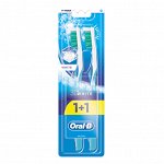ORAL-B зубная щетка 3D White Отбеливание  40 Med  ( 1+1 шт.),