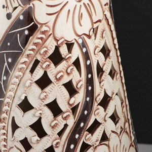 Ваза напольная "Вьюн" ажур, коричневая, 64 см, керамика