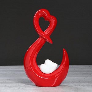 Статуэтка "Сердце", красно-белая, 38 см
