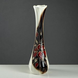 Ваза напольная "Лилия" оформление, цветная глазурь, 66 см, керамика
