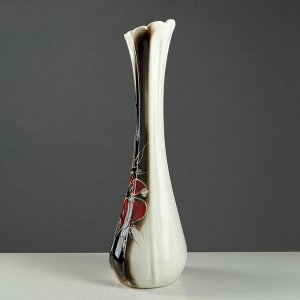 Ваза напольная "Лилия" оформление, цветная глазурь, 66 см, керамика