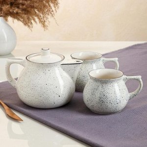 Чайный набор "Инжир", 3 предмета, прованс, 0.65/0.3 л