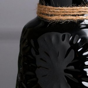 Ваза керамика настольная "Афина", черная, 19 см микс