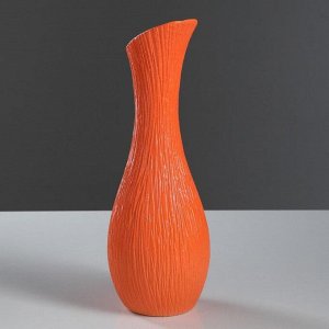 Ваза настольная "Лиза", оранжевая, керамика, 32 см