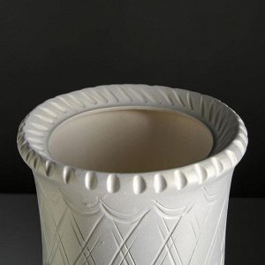 Ваза напольная "Афина" резка, белая, 63 см, керамика