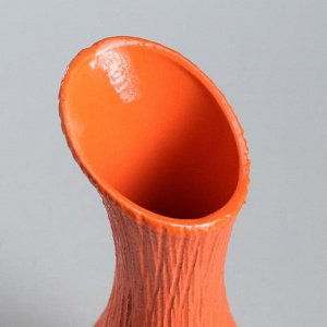 Ваза настольная "Лиза", оранжевая, керамика, 32 см
