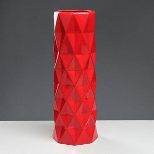 Ваза керамическая "Поли", напольная, глазурь, красная, 41 см
