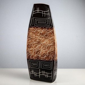 Ваза напольная "Скала", коричневая, 59 см, керамика