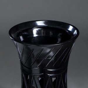 Ваза напольная "Лора", резка, чёрная, 71 см, керамика