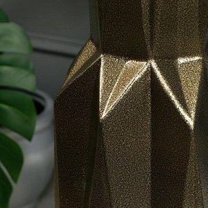 Ваза напольная "Оригами", цвет бронзовый, 77 см, керамика