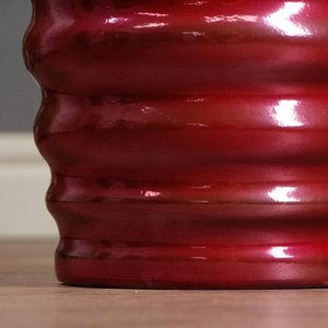 Ваза напольная "Волна" красная, 70 см, керамика