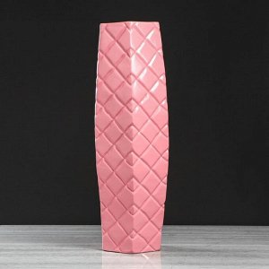 Ваза напольная "Ромб", розовая, 74 см, керамика