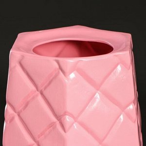 Ваза напольная "Ромб", розовая, 74 см, керамика