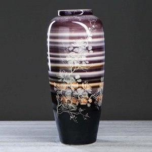 Ваза напольная "Дана", сакура, полосатая, керамика, 62 см