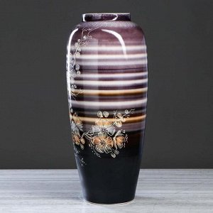 Ваза напольная "Дана", сакура, полосатая, керамика, 62 см