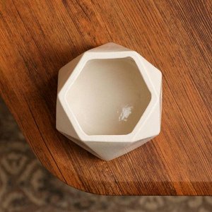 Кашпо "Оригами" №1, белое, керамика, 0.2 л