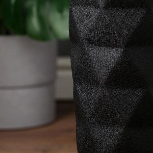 Ваза напольная "Ромб", керамика, кожа, чёрная, 40 см