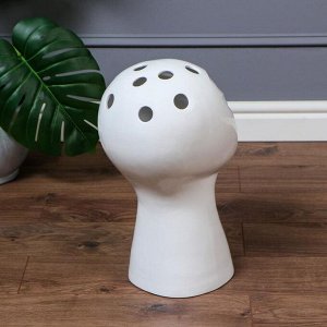 Ваза напольная "Голова", 2 предмета, глянец, цвет белый, 44 см, керамика