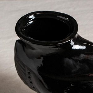 Ваза настольная "Аватар", цвет черный, 27.5 см, керамика