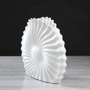 Ваза керамическая "Ракушка", настольная, белая, 35х29 см