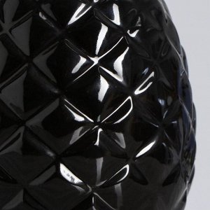 Ваза настольная "Ананас", чёрная, керамика, 33 см